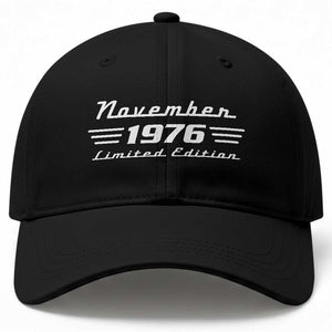1976 November 50th Birthday Baseball Cap Vintage Limited Edition 50 Year Old Gift