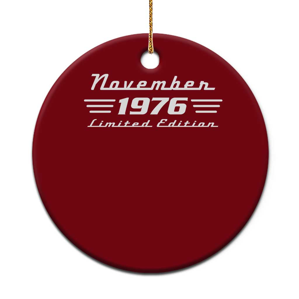 1976 November 50th Birthday Ceramic Ornament Vintage Limited Edition 50 Year Old Gift