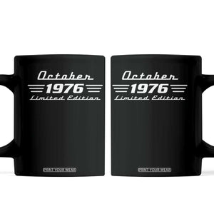 1976 October 50th Birthday Coffee Mug Vintage Limited Edition 50 Year Old Gift