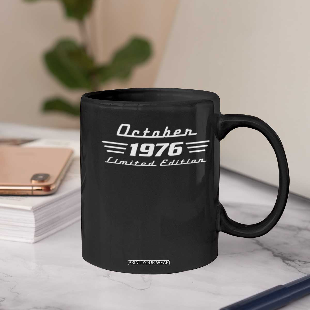 1976 October 50th Birthday Coffee Mug Vintage Limited Edition 50 Year Old Gift