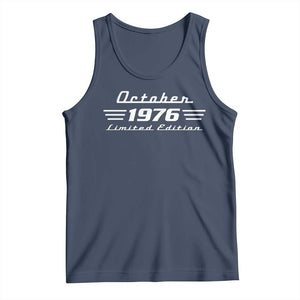 1976 October 50th Birthday Tank Top Vintage Limited Edition 50 Year Old Gift