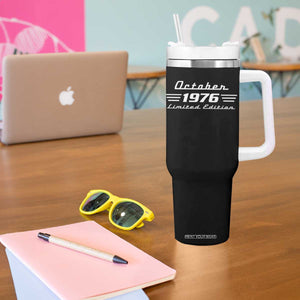 1976 October 50th Birthday Tumbler With Handle Vintage Limited Edition 50 Year Old Gift