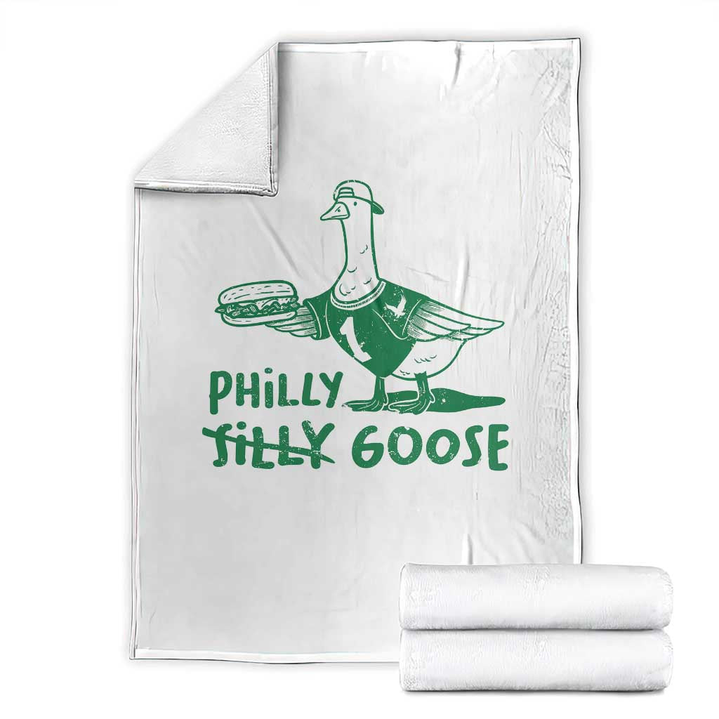 Philly Goose Throw Blanket Funny PFE Fan Silly Gooses TS10 White Print Your Wear