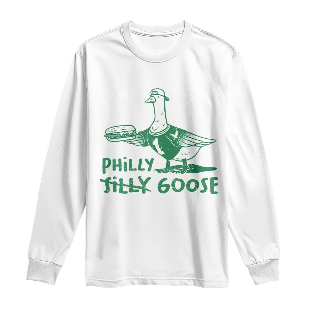 Philly Goose Long Sleeve Shirt Funny PFE Fan Silly Gooses TS10 White Print Your Wear