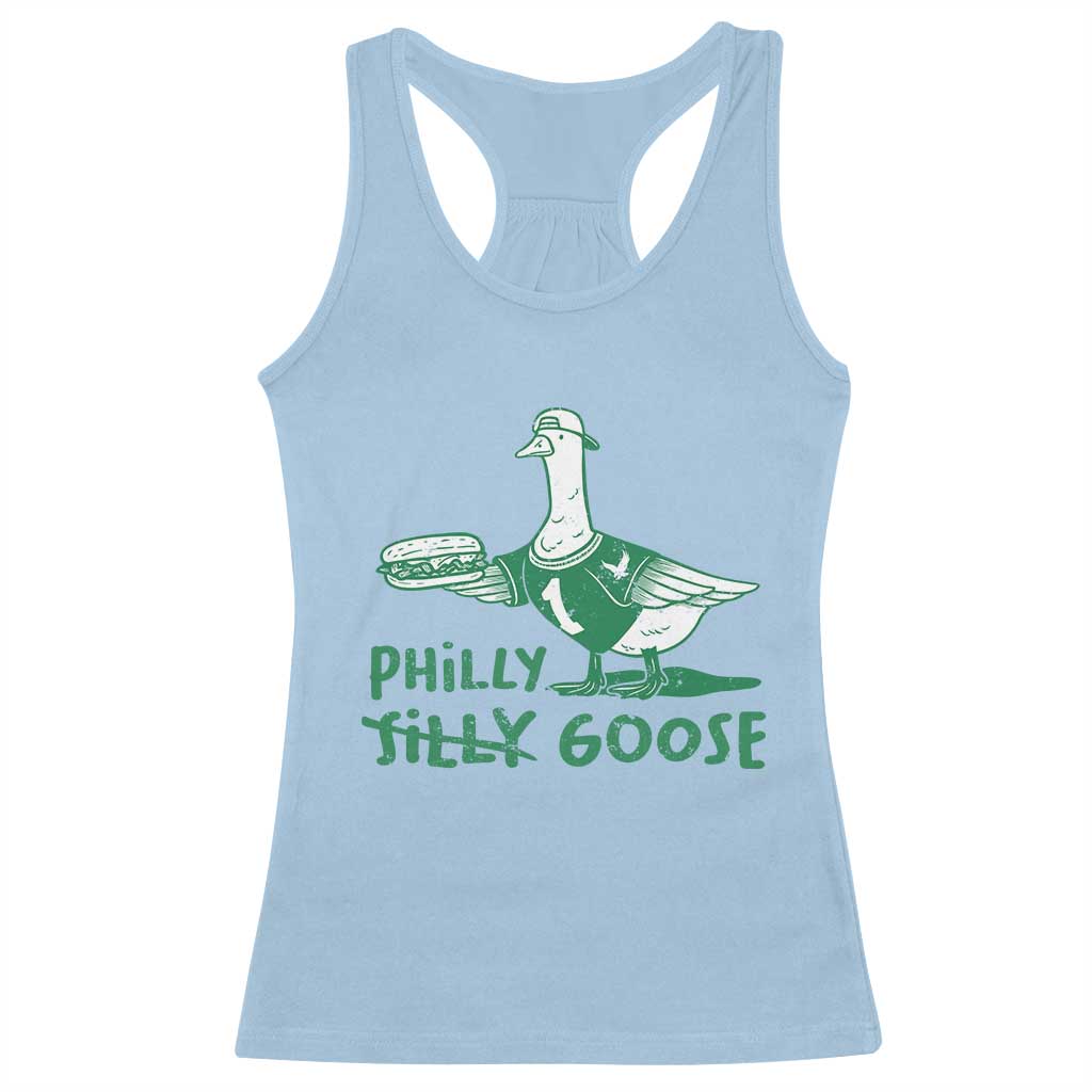 Philly Goose Racerback Tank Top Funny PFE Fan Silly Gooses TS10 Light Blue Print Your Wear
