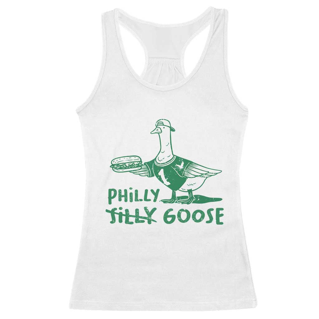 Philly Goose Racerback Tank Top Funny PFE Fan Silly Gooses TS10 White Print Your Wear
