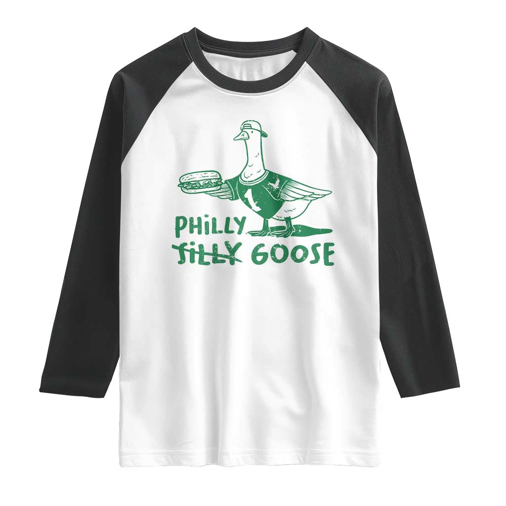 Philly Goose Raglan Shirt Funny PFE Fan Silly Gooses TS10 White Black Print Your Wear