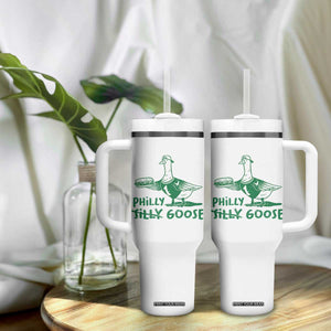 Philly Goose Tumbler With Handle Funny PFE Fan Silly Gooses TS10 Print Your Wear
