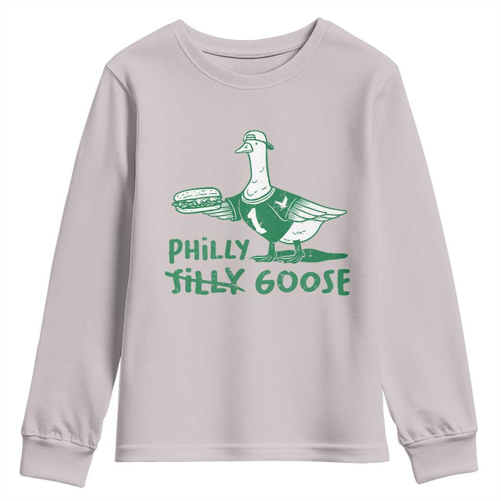 Philly Goose Youth Sweatshirt Funny PFE Fan Silly Gooses TS10 Ice Gray Print Your Wear