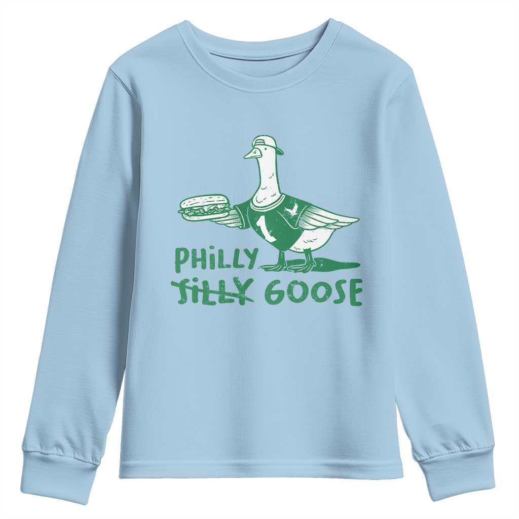 Philly Goose Youth Sweatshirt Funny PFE Fan Silly Gooses TS10 Light Blue Print Your Wear