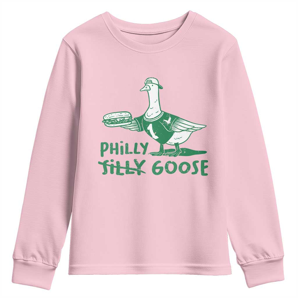 Philly Goose Youth Sweatshirt Funny PFE Fan Silly Gooses TS10 Light Pink Print Your Wear