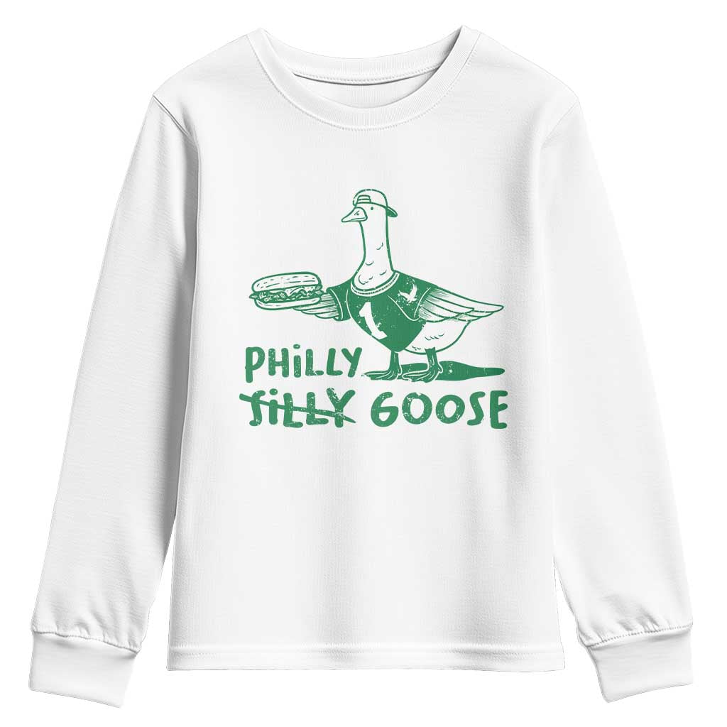 Philly Goose Youth Sweatshirt Funny PFE Fan Silly Gooses TS10 White Print Your Wear