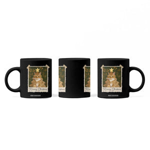 Meowy Christmas Coffee Mug Funny Cat Xmas Tree Retro Vintage Photo TS10 Print Your Wear