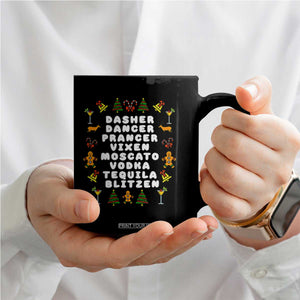 Funny Drinking Christmas Coffee Mug Merry Christmas Dasher Dancer Prancer Vixen TS10 Print Your Wear