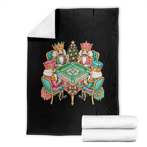 Christmas Nutcracker Mahjong Throw Blanket Mahj Lovers Game Night Holiday