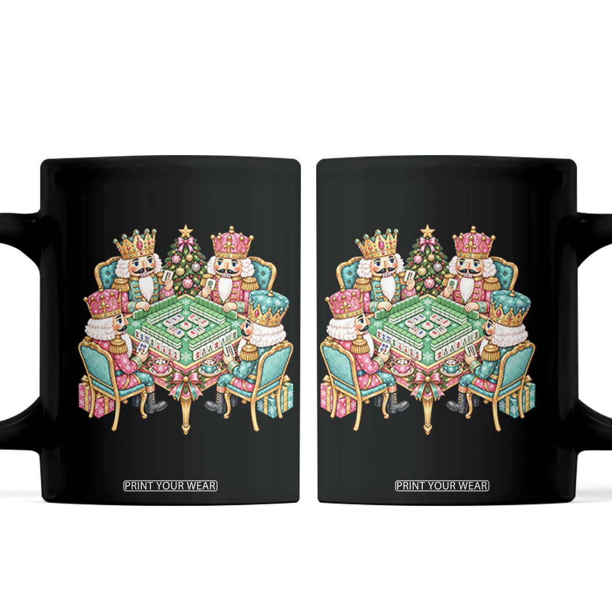 Christmas Nutcracker Mahjong Coffee Mug Mahj Lovers Game Night Holiday