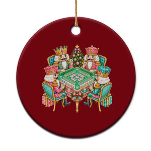 Christmas Nutcracker Mahjong Ceramic Ornament Mahj Lovers Game Night Holiday