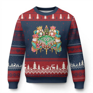 Xmas Nutcracker Mahjong Ugly Christmas Sweater Mahj Lovers Game Night Holiday
