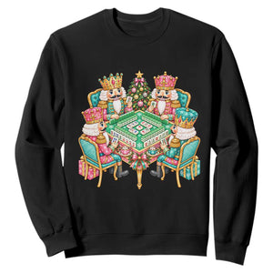 Christmas Nutcracker Mahjong Sweatshirt Mahj Lovers Game Night Holiday