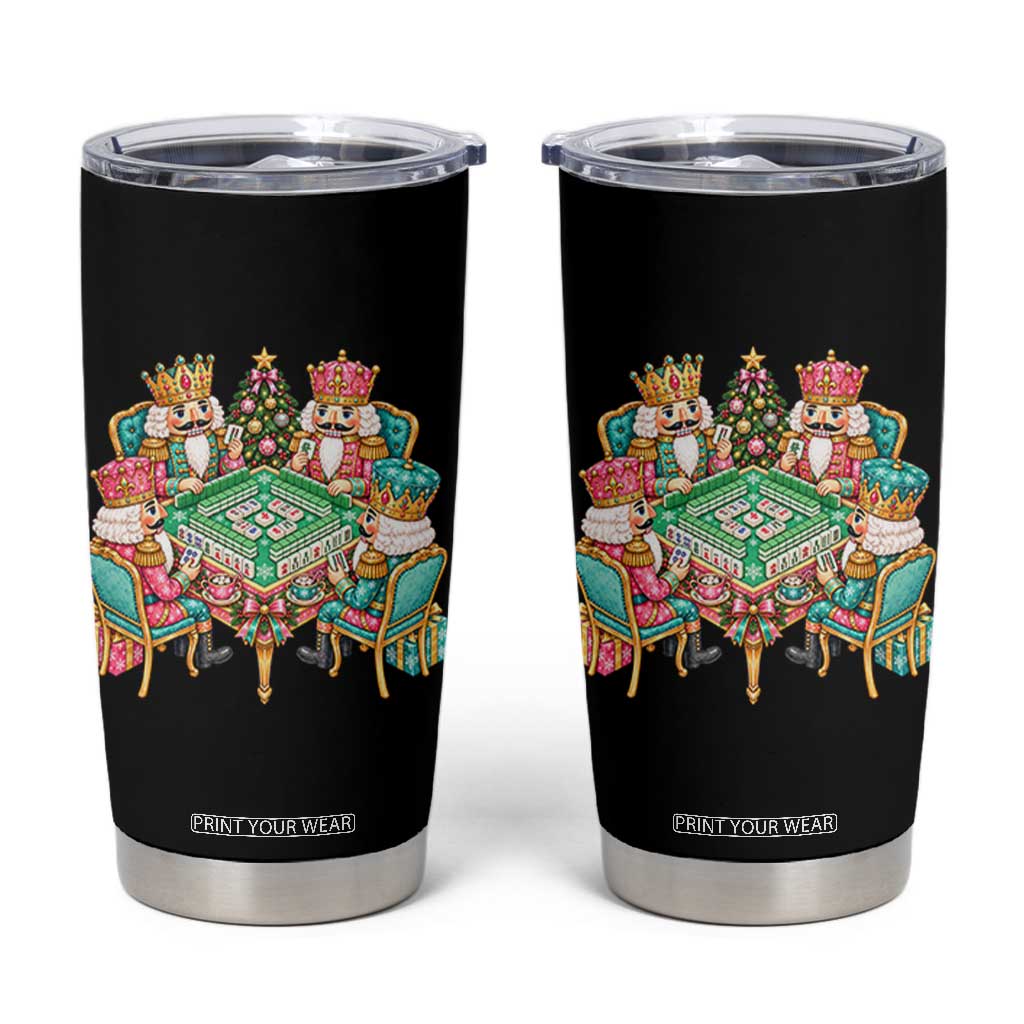 Christmas Nutcracker Mahjong Tumbler Cup Mahj Lovers Game Night Holiday
