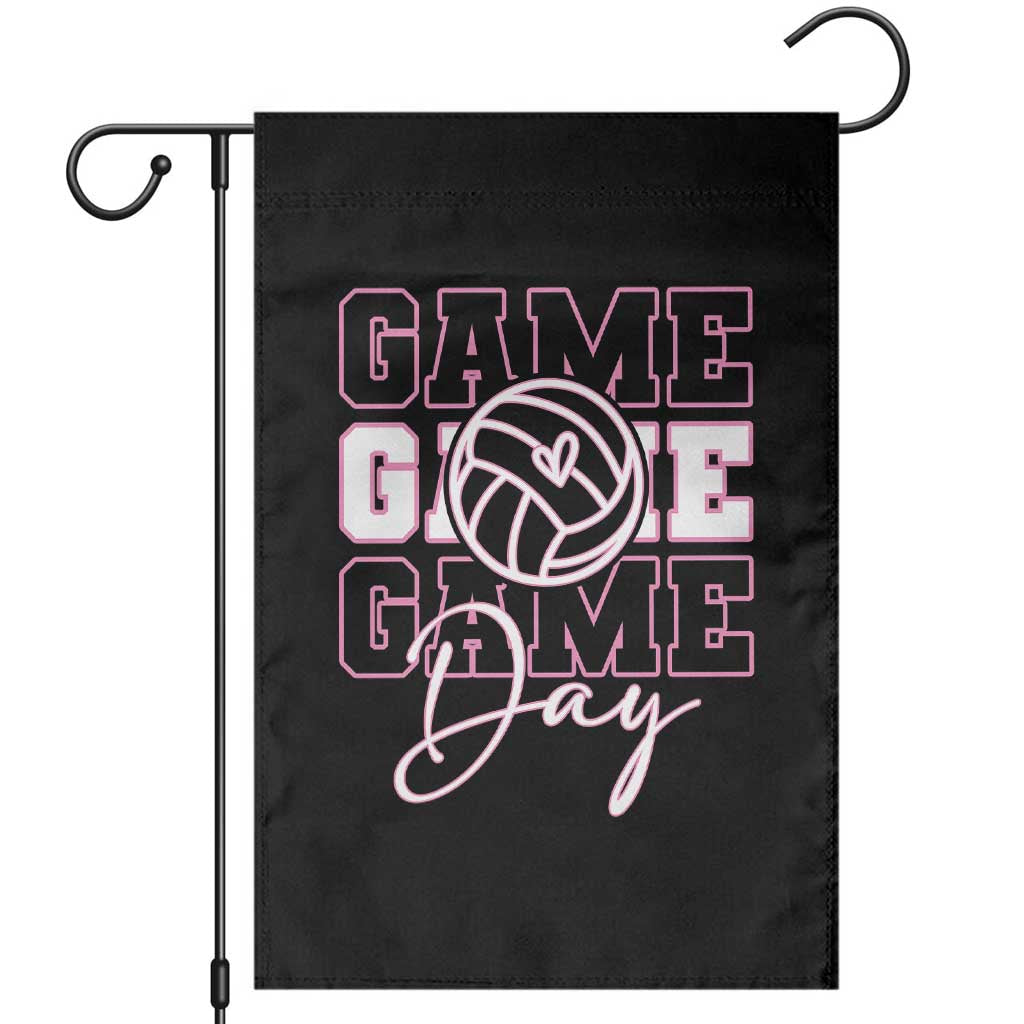 Game Day Sports Volleyball Garden Flag Cute Pink Varsity Volleyball Mom School Sports Aesthetic