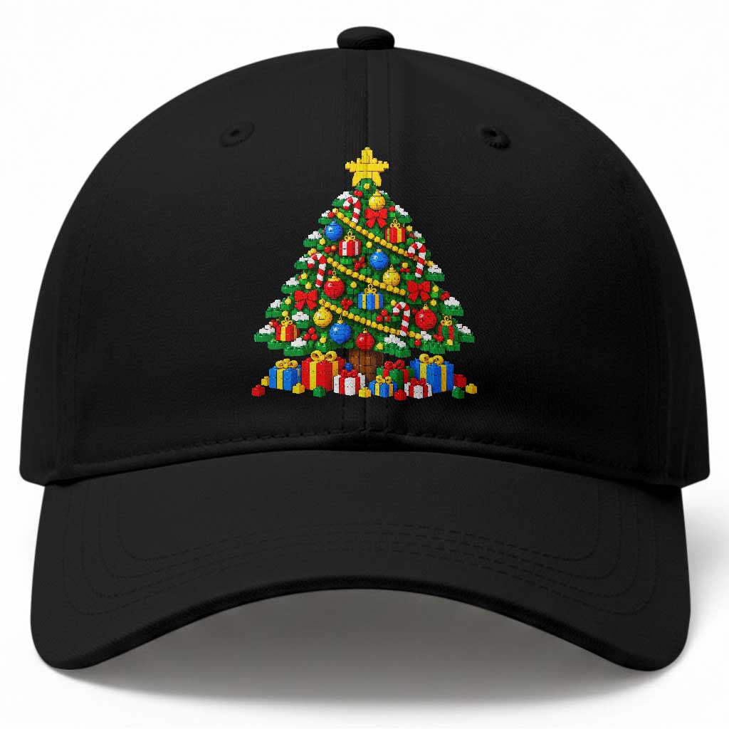 Christmas Tree Blocks Bricks Baseball Cap Colorful 3D Building Blocks Game Lovers
