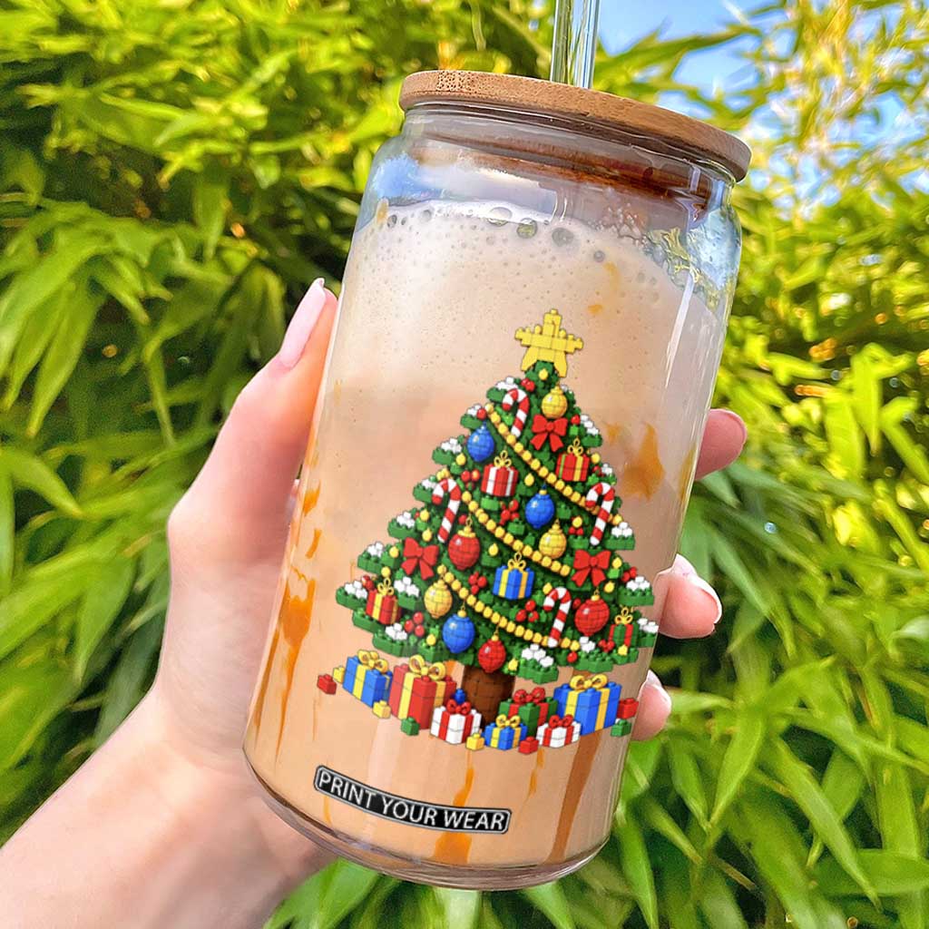 Christmas Tree Blocks Bricks Glass Can Colorful 3D Building Blocks Game Lovers