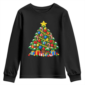 Christmas Tree Blocks Bricks Youth Sweatshirt Colorful 3D Building Blocks Game Lovers
