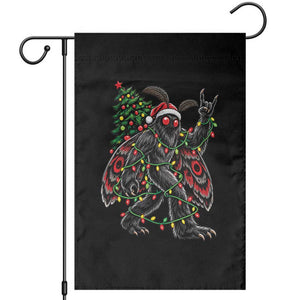 Christmas Mothman Rock On Garden Flag Vintage Heavy Metal Cryptid