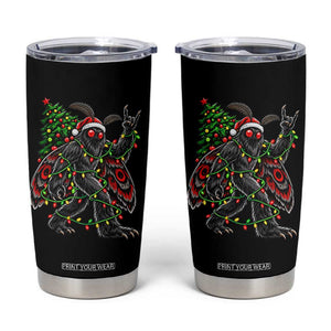 Christmas Mothman Rock On Tumbler Cup Vintage Heavy Metal Cryptid