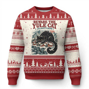Beware The Yule Cat Xmas Jolakotturinn Ugly Christmas Sweater Vintage Icelandic Folklore