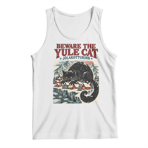 Beware The Yule Cat Christmas Jolakotturinn Tank Top Vintage Icelandic Folklore