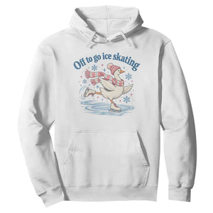 Ice Skater Goose Hoodie Off To Go Ice Skating