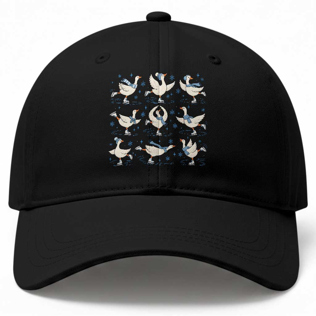 Figure Skating Silly Goose Baseball Cap Geese Ice Skating Girls Gift Winter Sport Lover