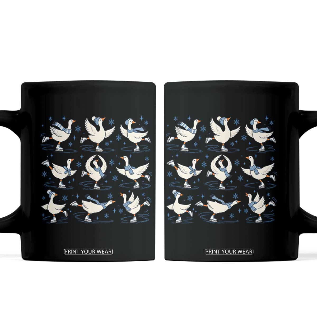 Figure Skating Silly Goose Coffee Mug Geese Ice Skating Girls Gift Winter Sport Lover