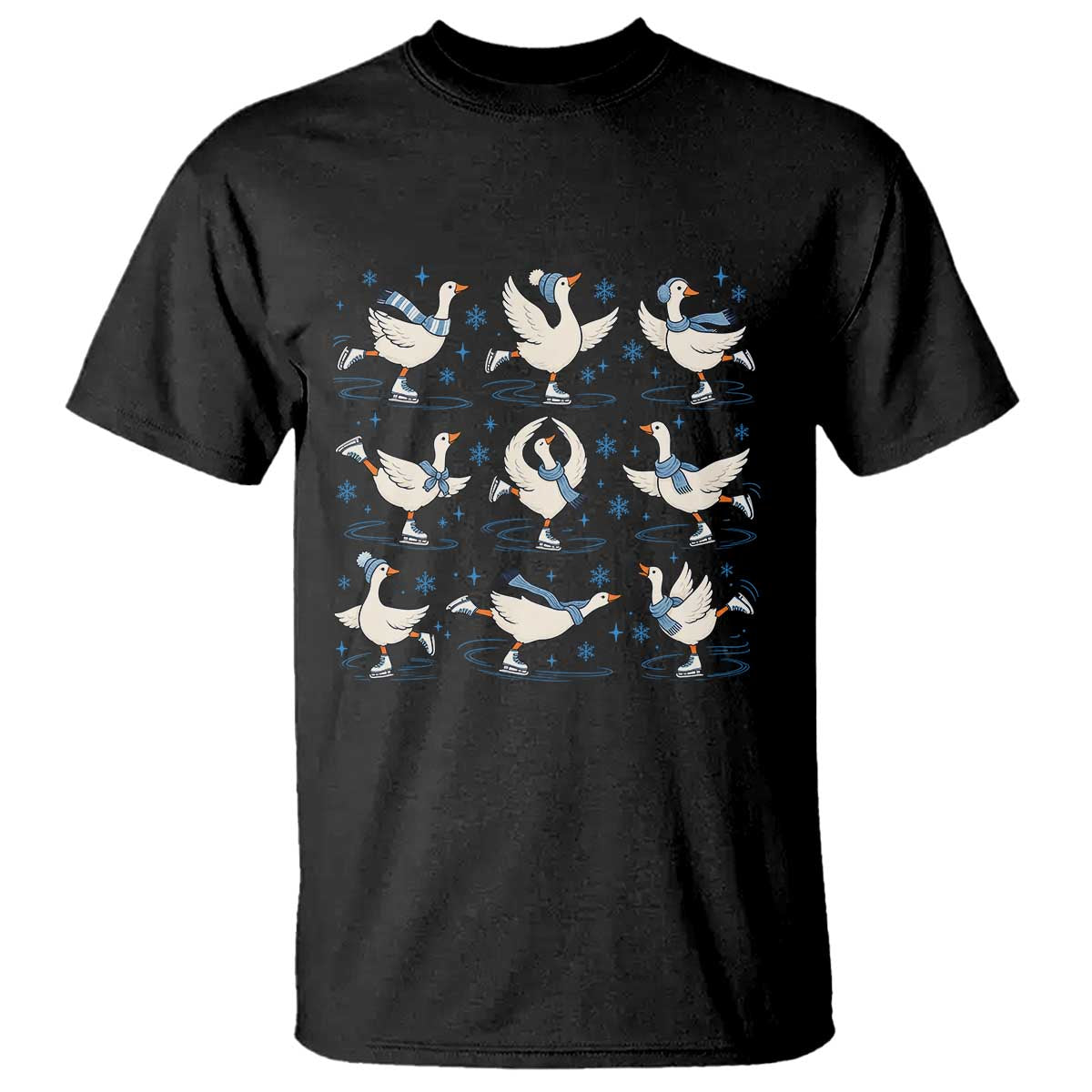 Figure Skating Silly Goose T Shirt Geese Ice Skating Girls Gift Winter Sport Lover