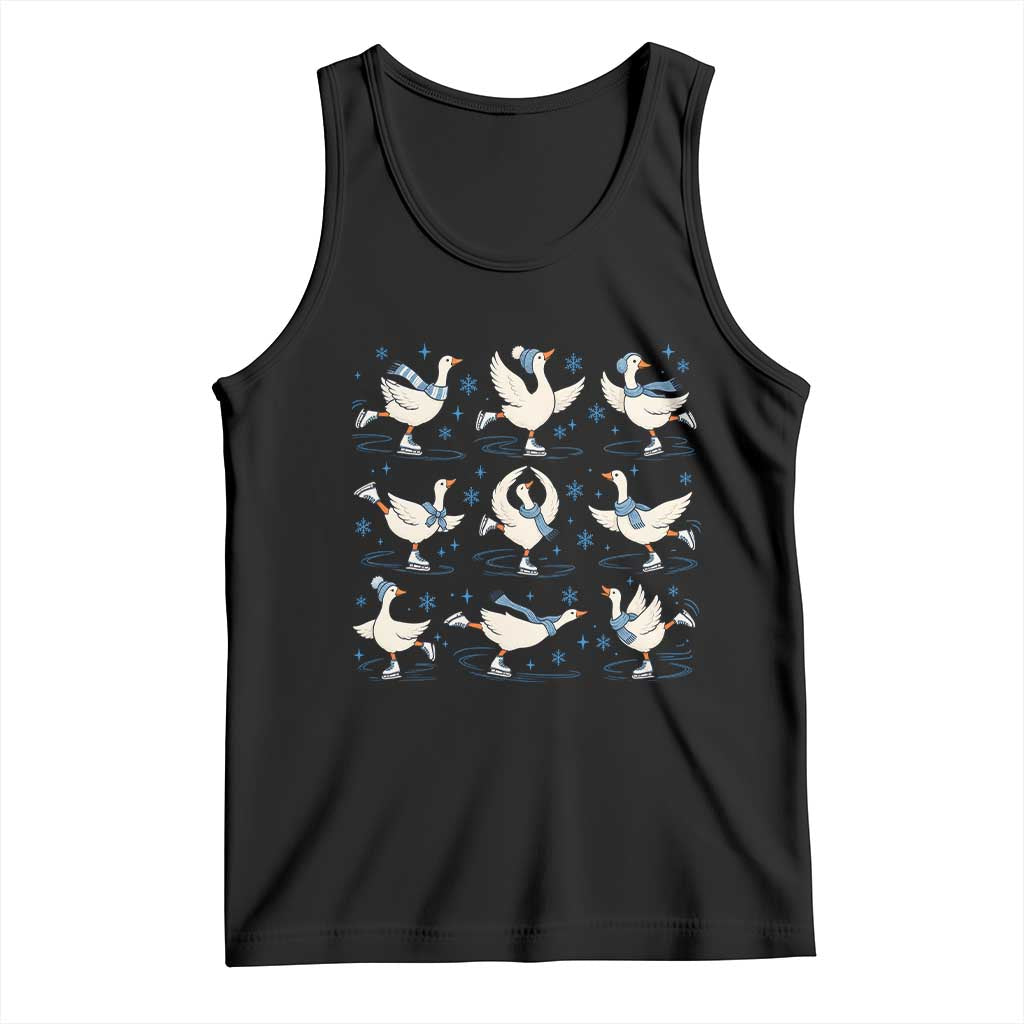 Figure Skating Silly Goose Tank Top Geese Ice Skating Girls Gift Winter Sport Lover