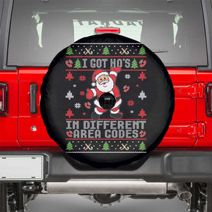 Funny Santa Ugly Christmas Spare Tire Cover I Got Hos in Different Area Codes TS10 Black Print Your Wear