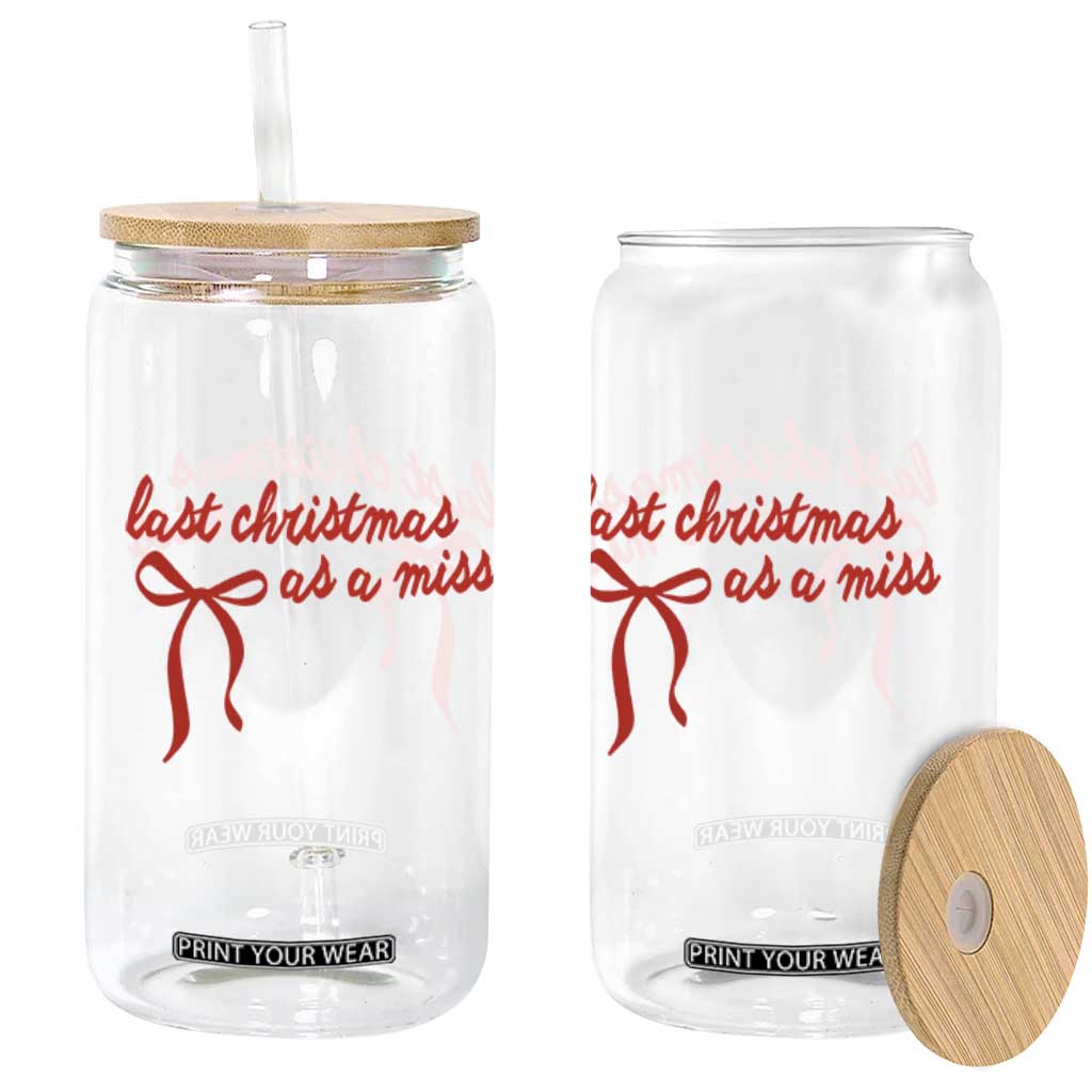 Last Christmas As A Miss Glass Can Bride To Be Future Mrs Xmas Engaged Gift TS10 Print Your Wear