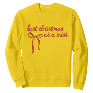Last Christmas As A Miss Sweatshirt Bride To Be Future Mrs Xmas Engaged Gift TS10 Daisy Print Your Wear