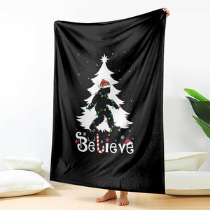 Bigfoot Christmas Throw Blanket Santa Bigfoot Xmas Tree Funny Sasquatch Yeti TS10 Print Your Wear