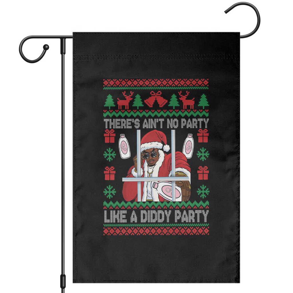 Funny Christmas Diddy Garden Flag Aint No Party Like A Diddy Party Baby Oil Dirty Ugly Xmas TS10 Black Print Your Wear