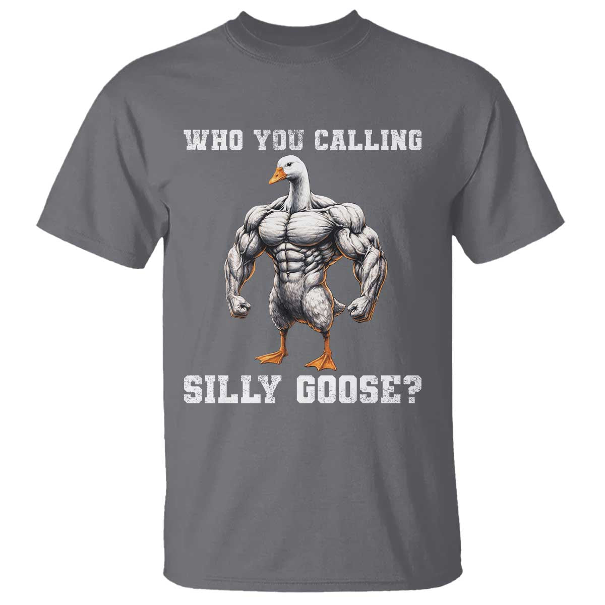 Who You Calling Silly Goose Funny Gym Meme T Shirt TS10 Charcoal Print Your Wear