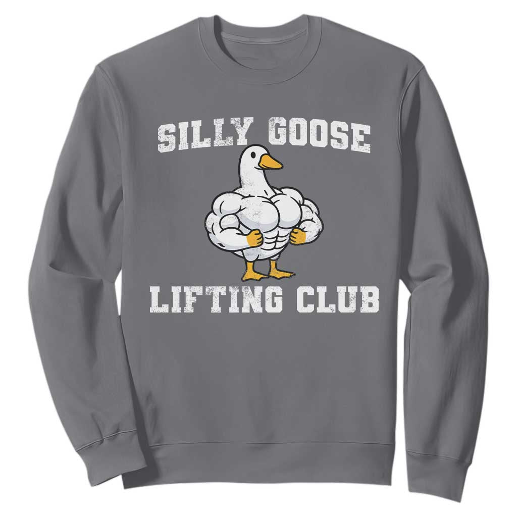 Silly Goose Lifting Club Sweatshirt Funny Gym Meme TS10 Charcoal Print Your Wear