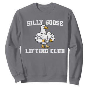 Silly Goose Lifting Club Sweatshirt Funny Gym Meme TS10 Charcoal Print Your Wear