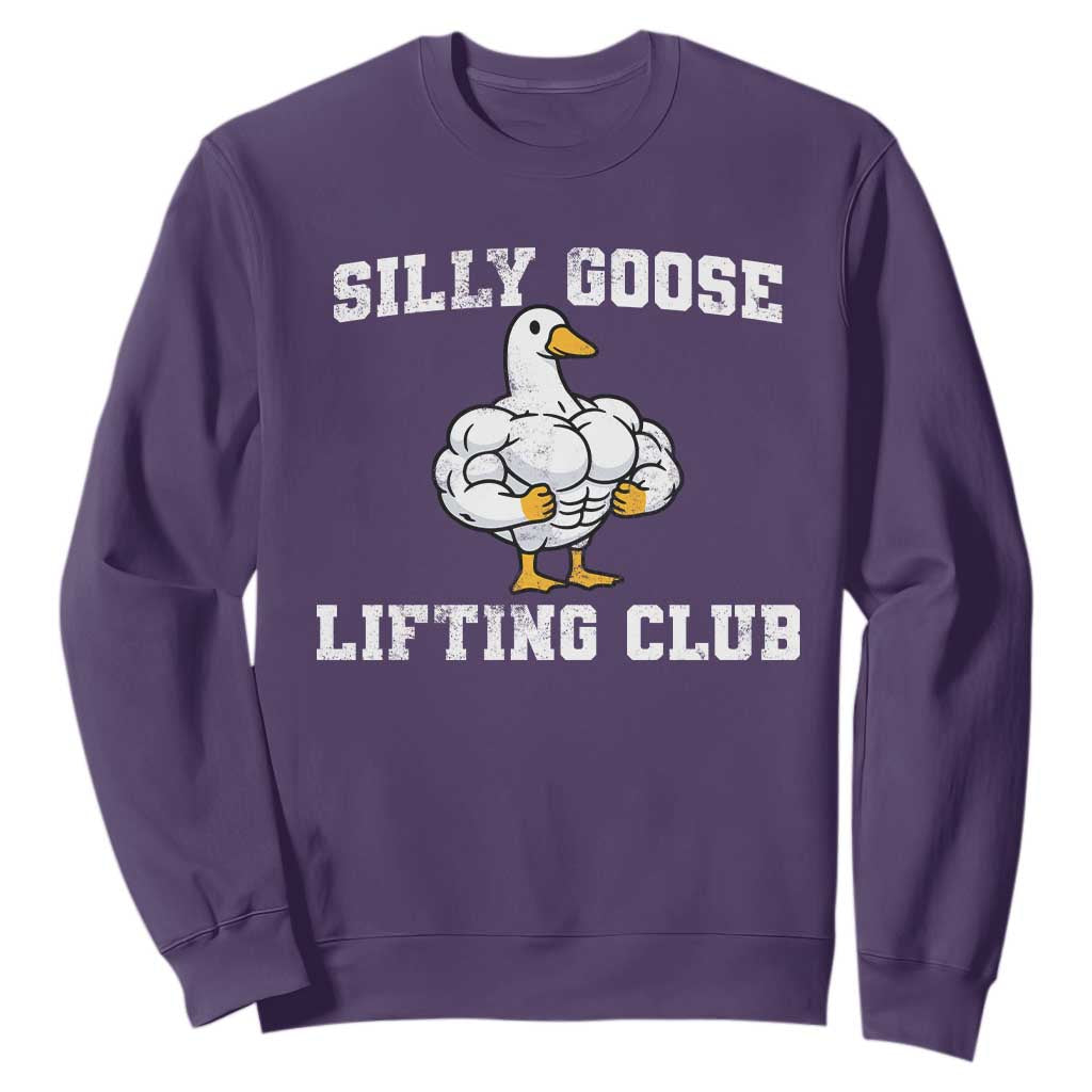 Silly Goose Lifting Club Sweatshirt Funny Gym Meme TS10 Purple Print Your Wear