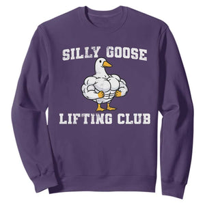 Silly Goose Lifting Club Sweatshirt Funny Gym Meme TS10 Purple Print Your Wear