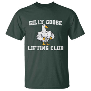 Silly Goose Lifting Club T Shirt Funny Gym Meme TS10 Dark Forest Green Print Your Wear