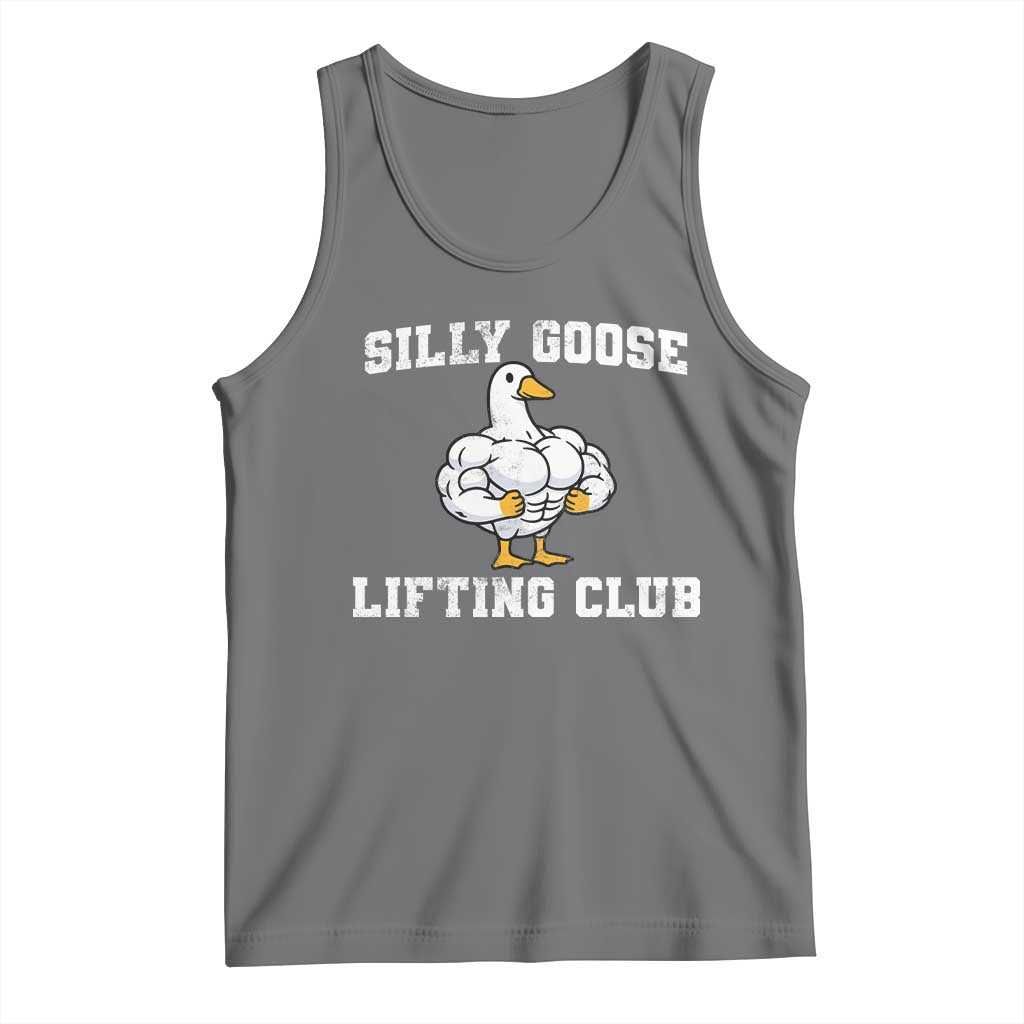 Silly Goose Lifting Club Tank Top Funny Gym Meme TS10 Black Heather Print Your Wear