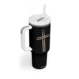 Christian Drummer Tumbler With Handle Drumstick Cross Rock Music Lover Gift TS10 Print Your Wear